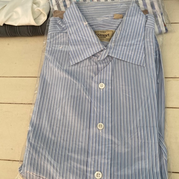 Paul Stuart Other - Paul Stuart dress shirt I a light blue stripe. Size 16.5 no button collar.